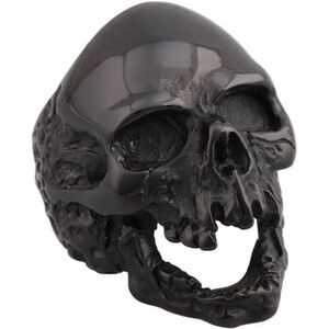 Solid Death Skull Zombi Mens Solid Stainless Steel Ring Trendy